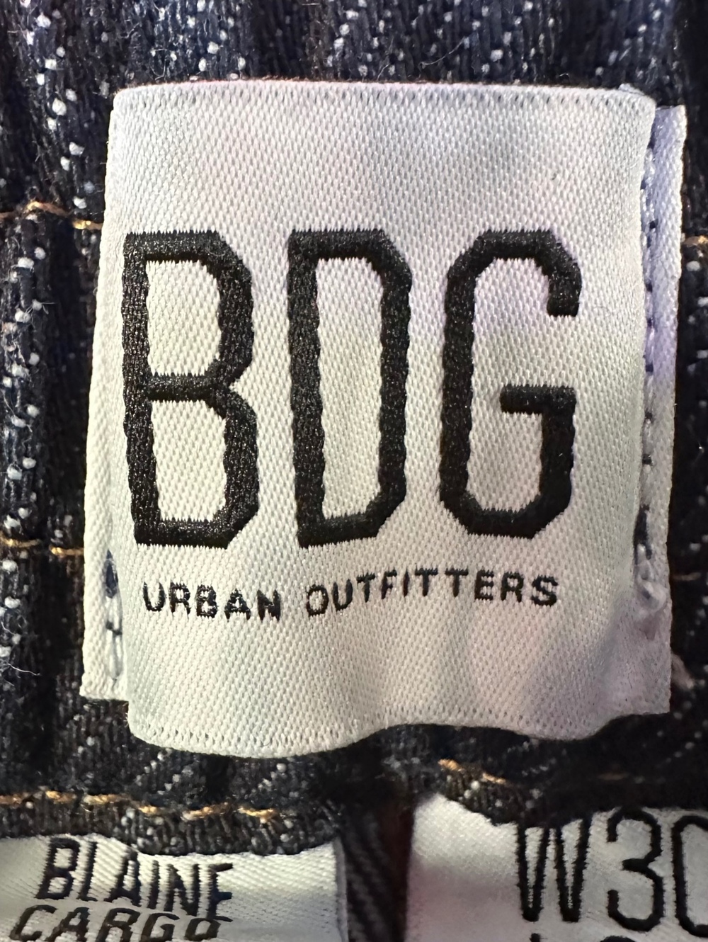 BDG Urban Outfitters W30/L32 Blaine Cargo Skate Jeans Baggy Y2K Dark Wash Womens - Picture 9 of 13
